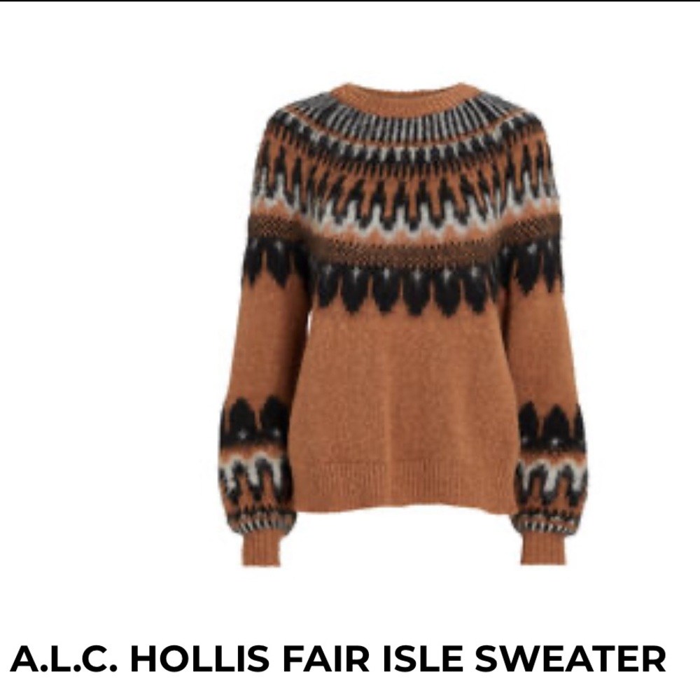 A.L.C. HOLLIS FAIR ISLE SWEATER